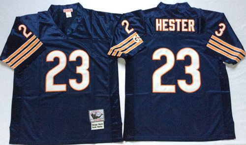 Mitchell&Ness Bears #23 Devin Hester Blue Small No. Throwback Stitched NFL Jersey - Click Image to Close